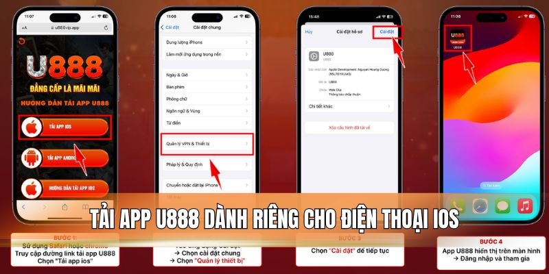 Tải app U888 dành riêng cho điện thoại iOS